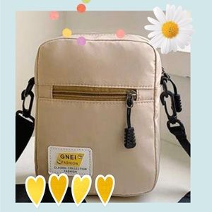 Small Nylon Crossbody Mini Tote | Tan